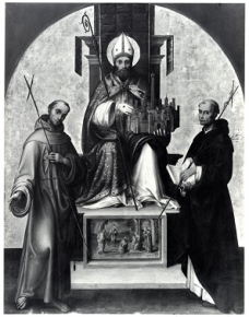 San Petronio in trono e i santi Francesco e Domenico